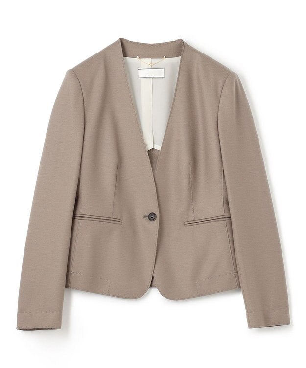 BEIGE， 【S-size】CORBY / ノーカラージャケット Taupe