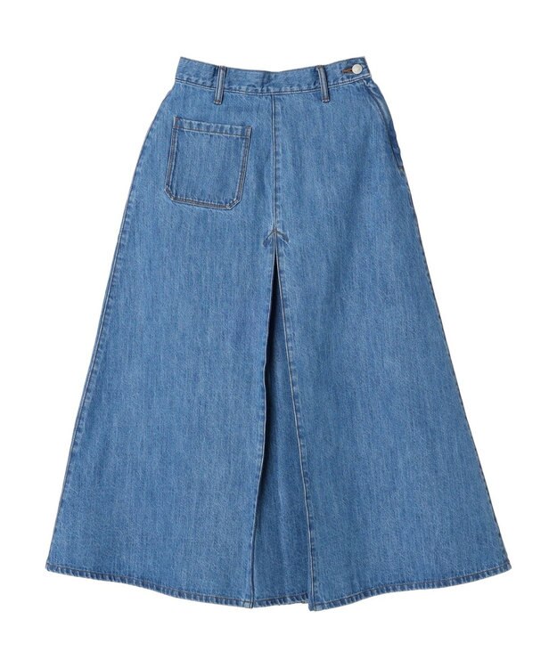 CRAFT STANDARD BOUTIQUE Ａライン４ＷＡＹデニムスカート Light Indigo