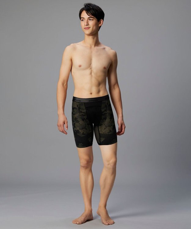 WACOAL MEN 【クロスウォーカー】 はいて歩いてカロリー消費アップをめざそう！ ムレ軽減設計 ロング丈 前開き GX6006 /ブロス バイ ワコールメン カカオ