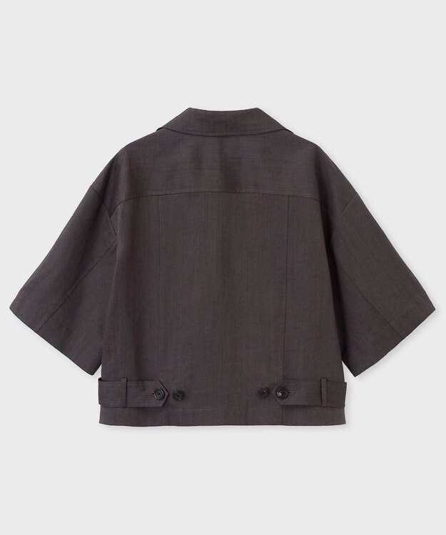 Paul Smith レーヨンリネン パッチポケット ブルゾン ダークブラウン