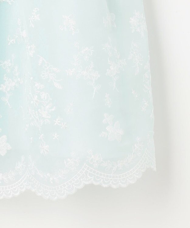 ANY KIDS 総刺繍 花柄ワンピース ミント