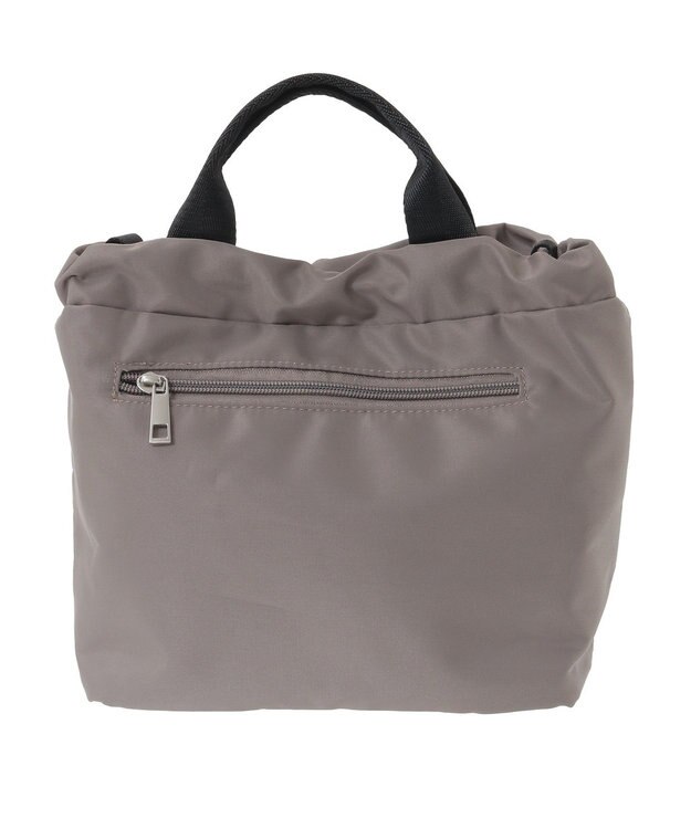 Green Parks ・ｆｕｒｒｙ　ｒａｔｅ　ナイロンドロートート Gray Beige