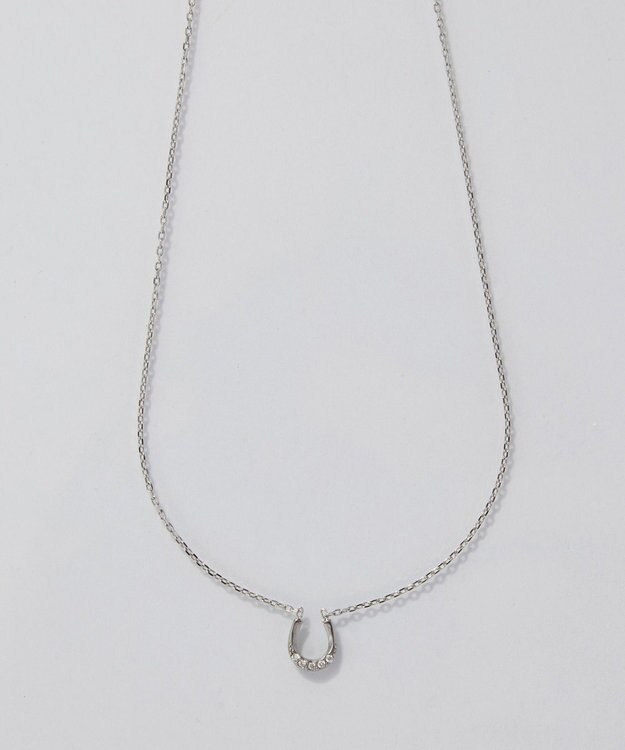 Phoebe 〈オンワード限定セット〉ロマンティックビジューバタフライフープピアス×リッチラインフォースシューネックレス　 シルバー