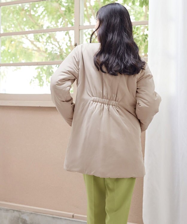 Tiaclasse L ミドル丈パデットコート グレージュ