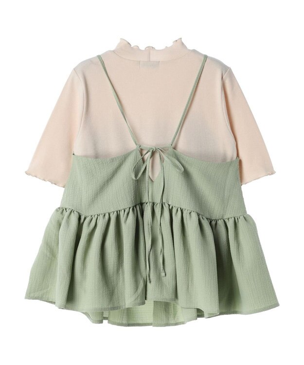 earth music&ecology ＳＥＴ２点ジャガードビスチェ＋リブプルオーバー Mint