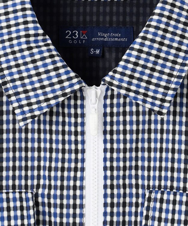 23区GOLF 【WOMEN】ギンガムチェックストレッチワンピース ブルー系3