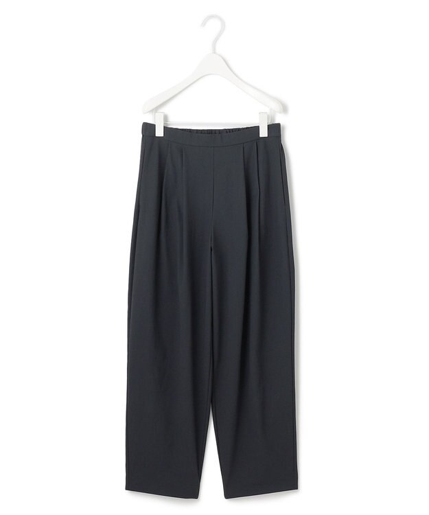 ICB L 【接触冷感・UVカット・防シワ・洗える】 アトラストリコット テーパードパンツ チャコール系