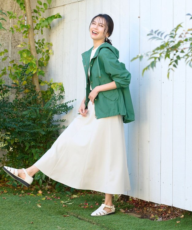 ANY 【手洗い可能・UVケア】ライト撥水マウンテンパーカー グリーン