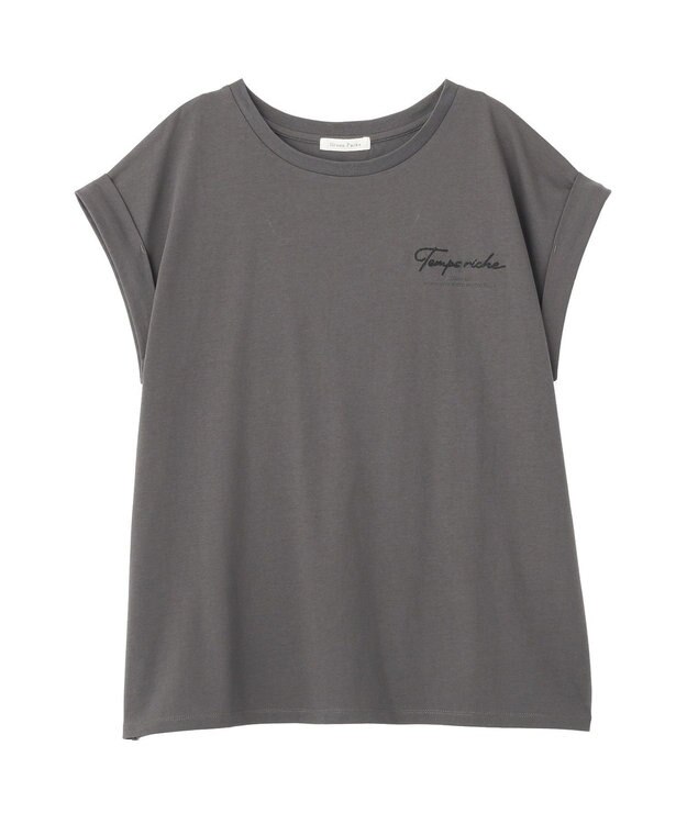 Green Parks 汗染み防止フレンチロゴＴシャツ Charcoal Gray