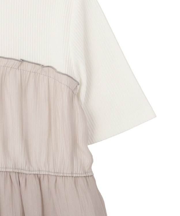 Green Parks オーガンジービスチェドッキング半袖プルオーハ Gray