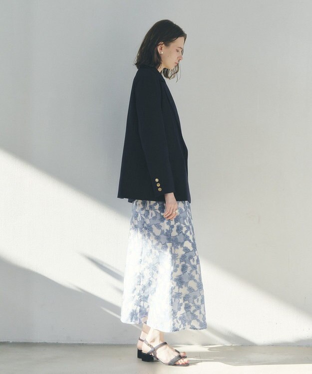 YECCA VECCA 金釦テーラードジャケット Navy