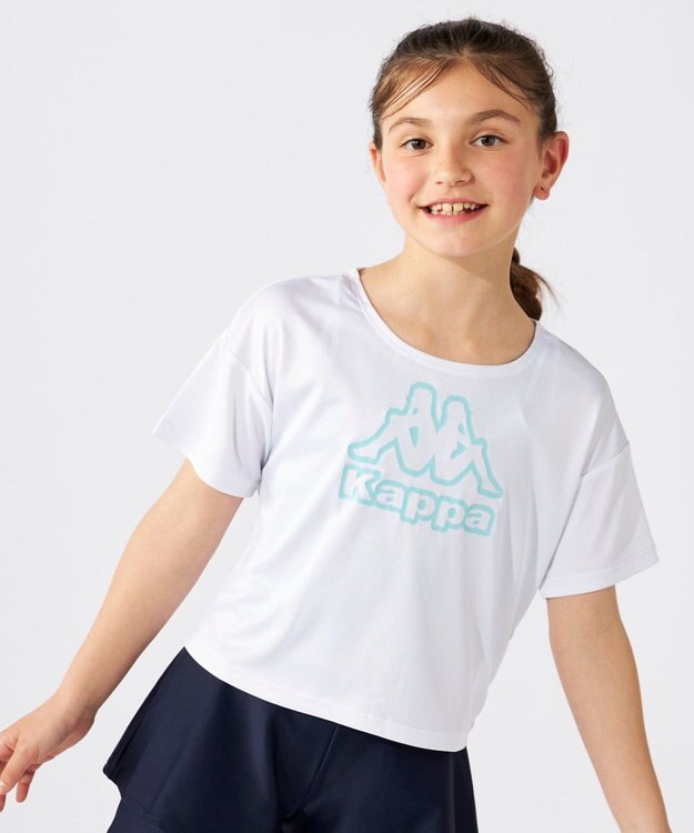 OP／FILA 【Kappa】スクール水着+Tシャツ付き　２点セット水着 サックス