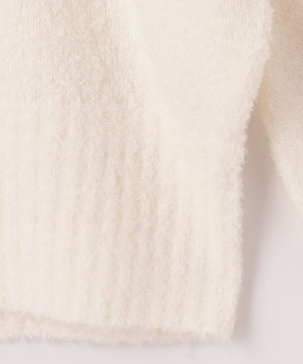 #Newans 【洗える】クロップドバルーンボリュームスリーブニット ホワイト系