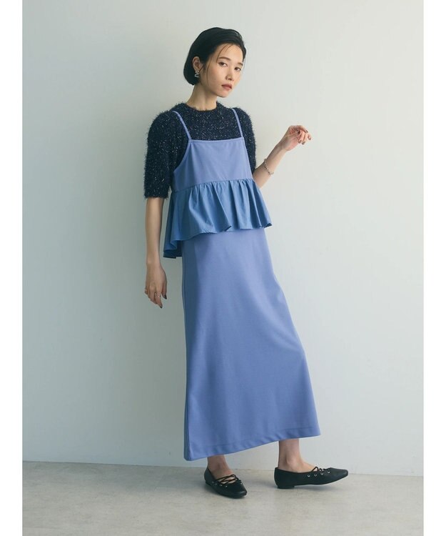 Green Parks ａ．ラメシャギーニットプルオーバー Navy