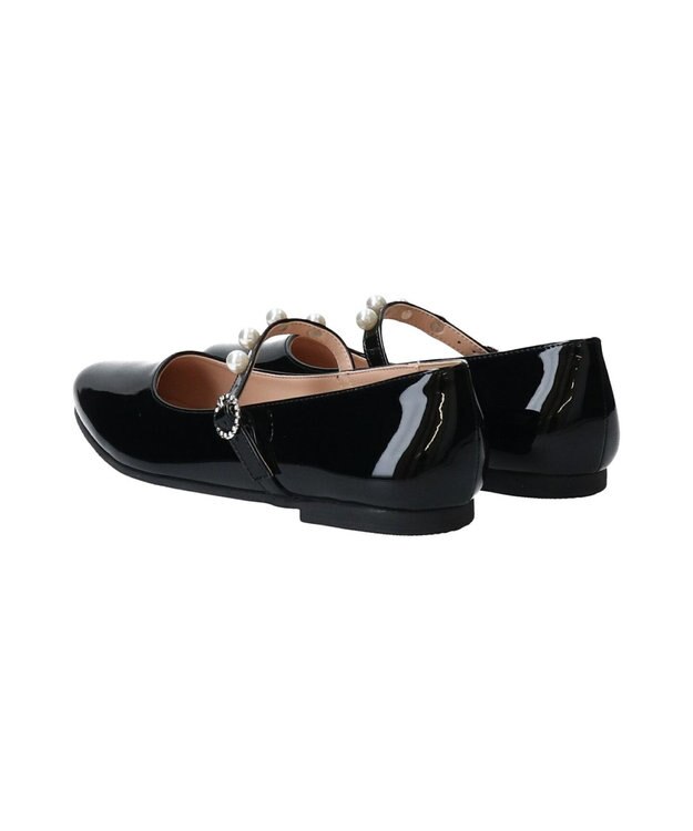 Bridget Birkin 【Bridget Birkin】パールストラップメリージェーンパンプス ブラックエナメル