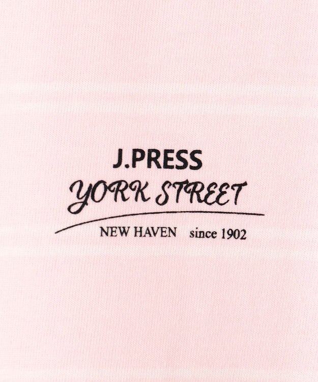 J.PRESS YORK STREET 【WOMEN】キャップスリーブ ボーダーTシャツ ピンク系1