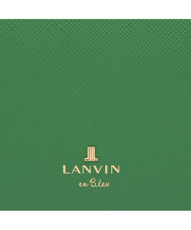 LANVIN en Bleu リュクサンブールカラー 二つ折り被せ財布 グリーン