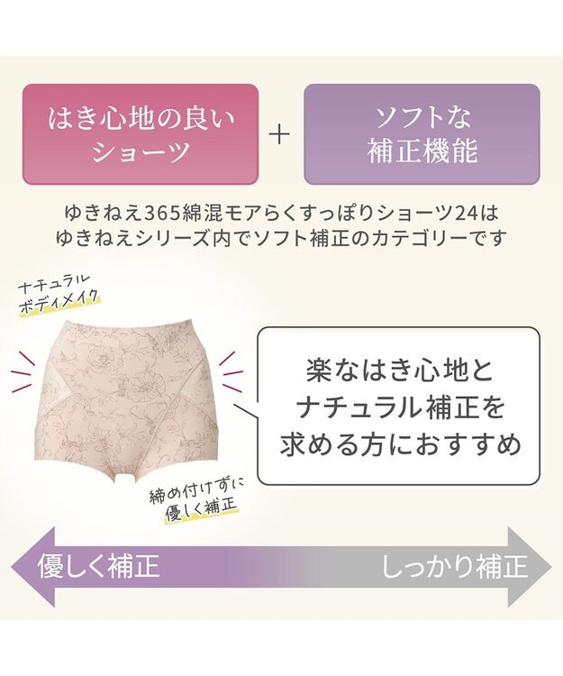 BRADELIS New York 【Yukine inc. 】ゆきねえ365綿混モアらくすっぽりショーツ24 ブラデリス 補正下着 シアーグレージュ