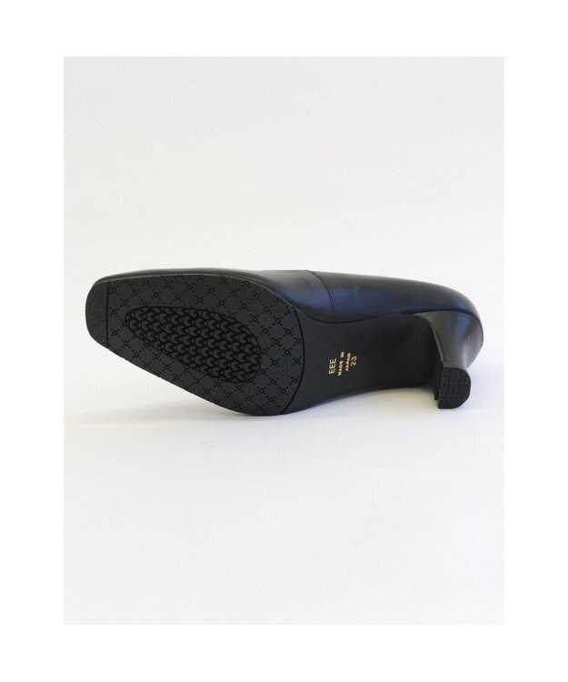 Pointer 日本製 本革低反発スクエアトゥパンプス ブラック