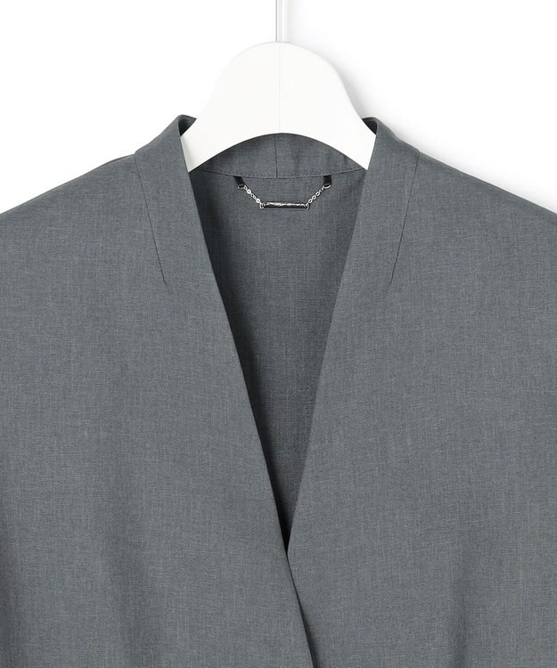 ICB L 【WEB＆一部店舗限定】 SerikaWorsted ノーカラーロングジレ ミディアムグレー