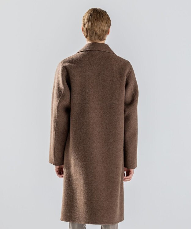 JOSEPH HOMME 【LEON掲載】【新素材】ウールキャメルリバー　ダブルブレストチェスターコート キャメル系