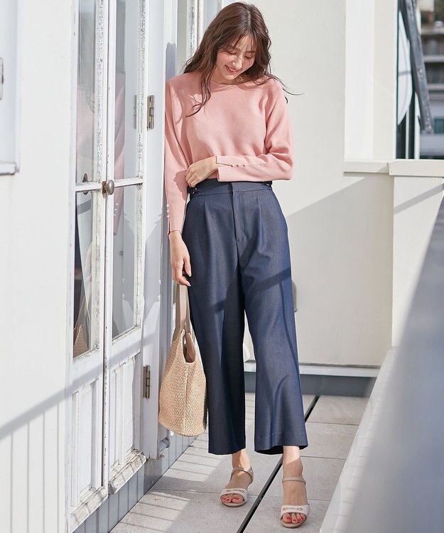 ANY SIS S 【洗える】ドルマンスリーブ ニット シェルピンク