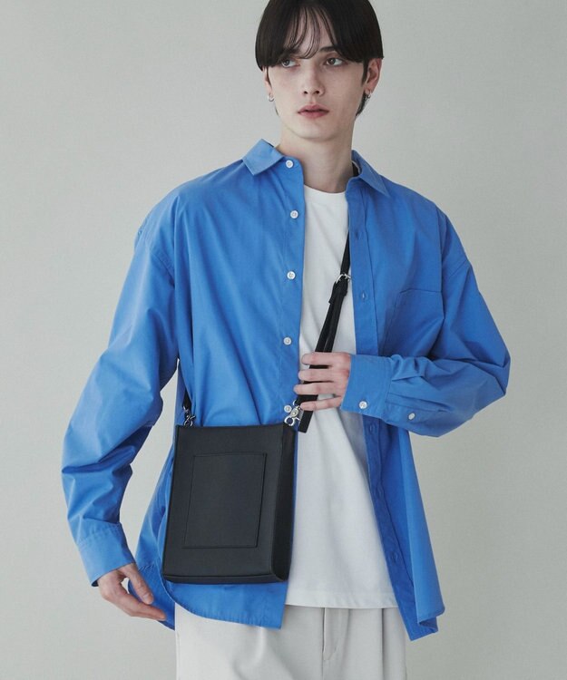 WEGO レザータッチスクエアショルダー ブラック