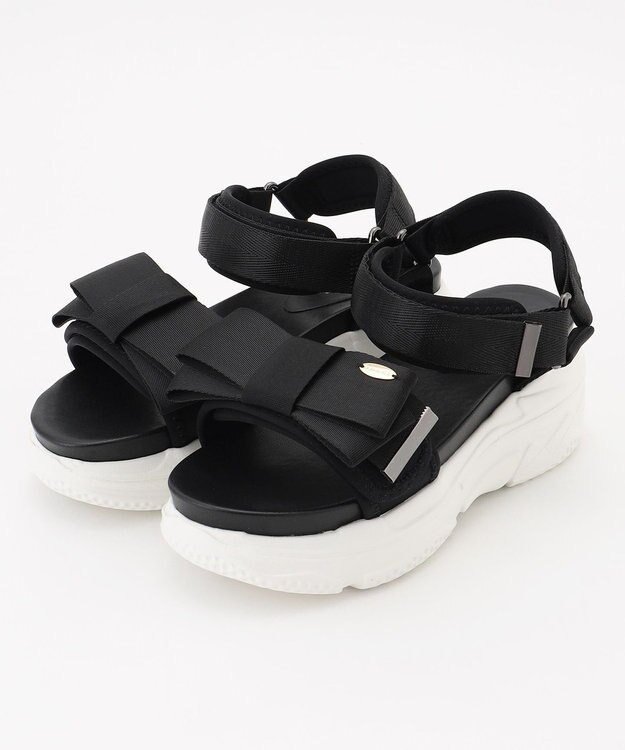 TOCCA RIBBON KNOT SPORTS SANDALS サンダル ブラック系
