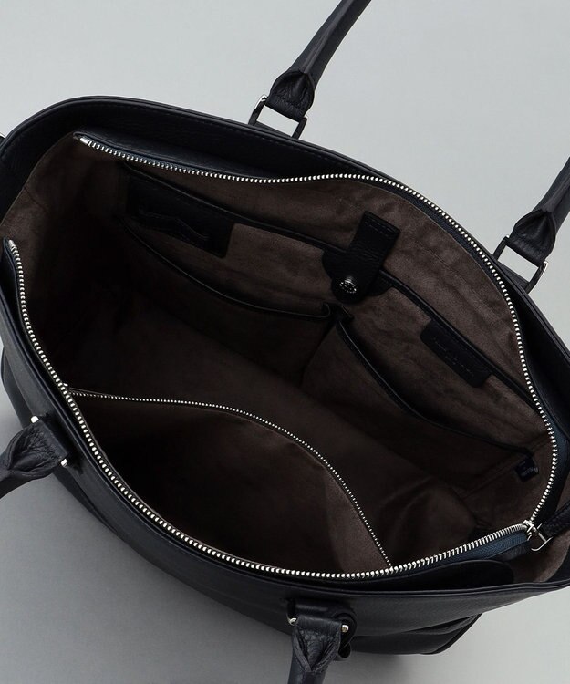 GOTAIRIKU 日本製【PELLE MORBIDA】2WAY シュリンクレザートートバッグ ネイビー系