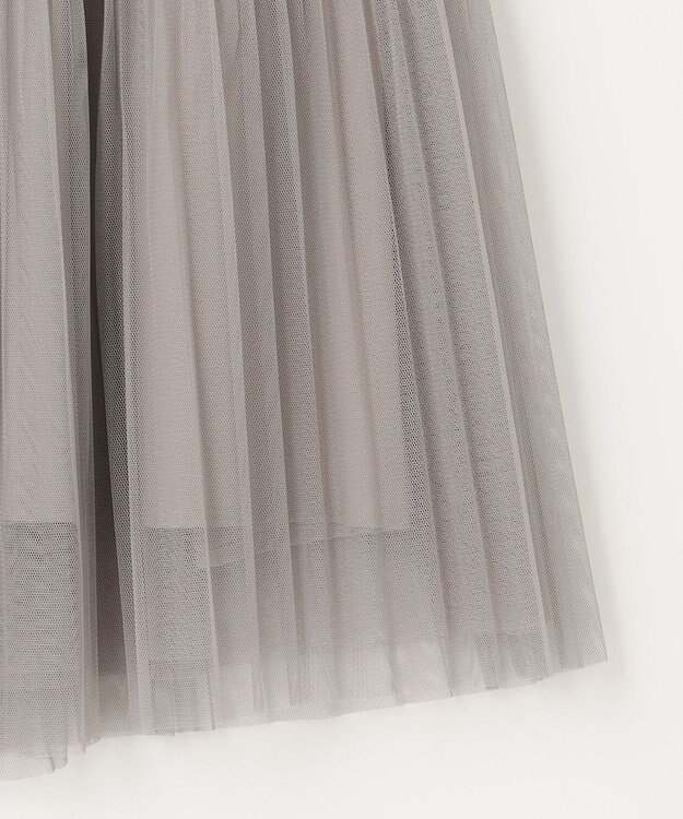 ANY SIS 【美人百花7月号掲載】プリーツチュールティアード スカート グレージュ