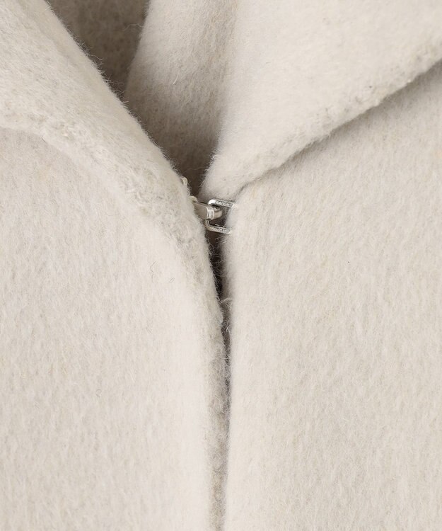 UNFILO 【撥水】ウール混リバー フーデットコート ベージュ系