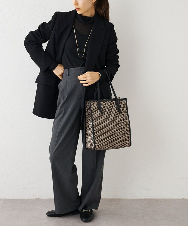 IACUCCI 〈美人百花2月号〉モノグランマ M JACQUARD/RUGA ブラック