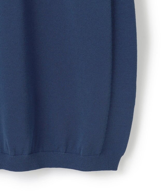 J.PRESS MEN 機能×縫製₌快適な着心地 「高見え」ニットポロ【接触冷感 / 洗える】ホールガーメントニット ポロシャツ ブルー系