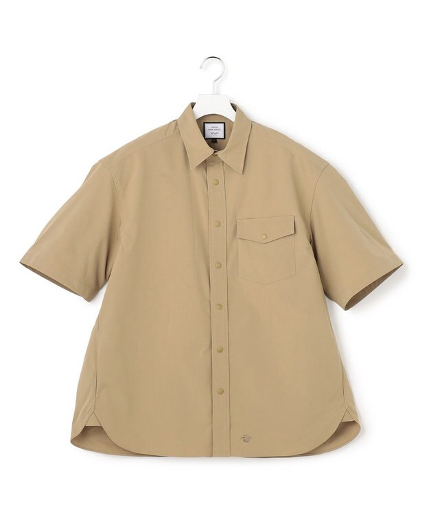 J.PRESS YORK STREET 【UNISEX】リップストップ半袖シャツ ベージュ系