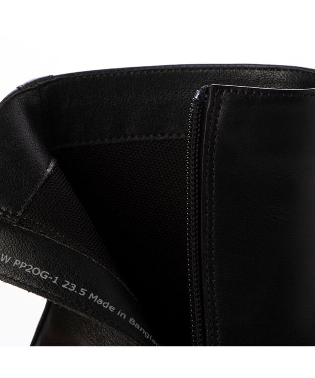 ing <ing>【WEB限定】ボリュームソールラウンドショートブーツ ブラック