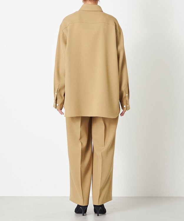 NAVE 【ReNAVE】ウォッシャブルツイル シャツ キャメル系