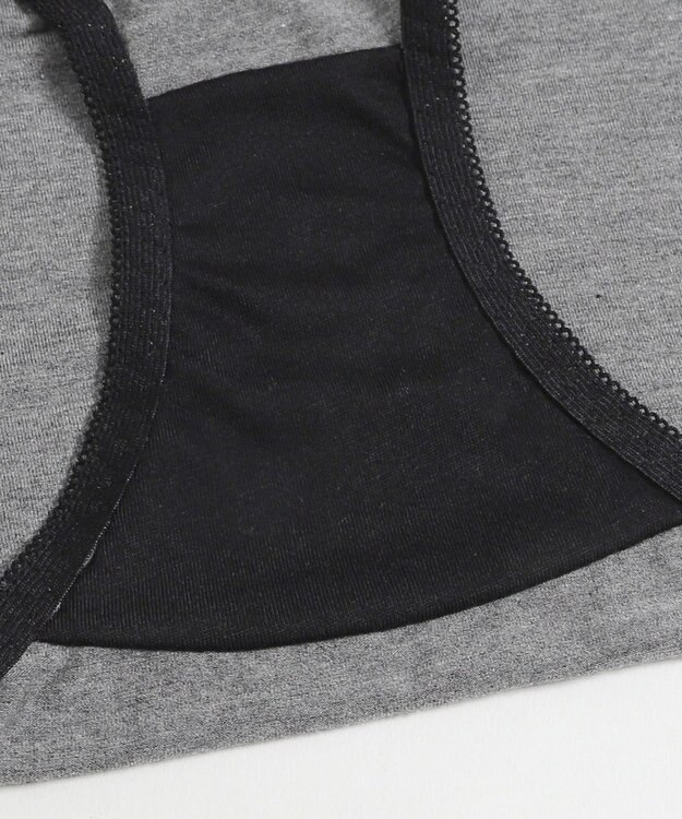 WEGO 【ブラトップ＆ショーツセット】Liliane　Ciel　ロゴテープ グレー