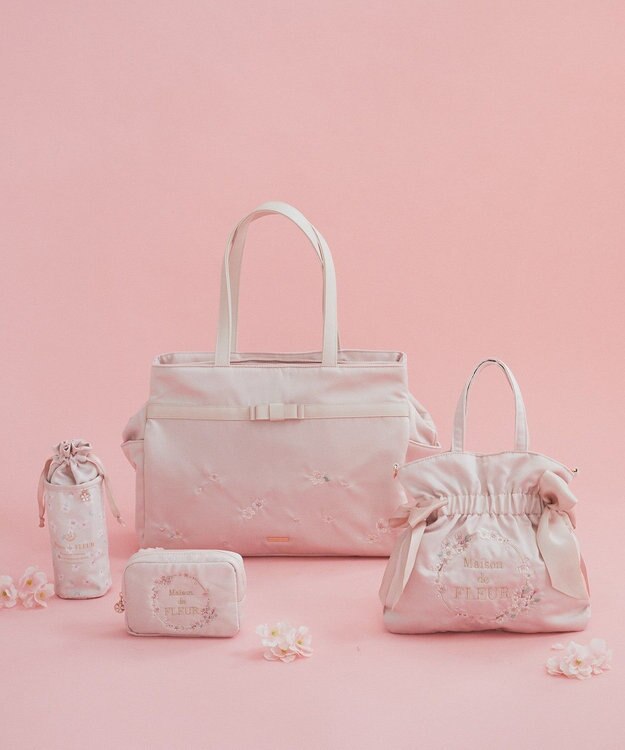 Maison de FLEUR sakuraダブルリボン2Wayトートバッグ Pink