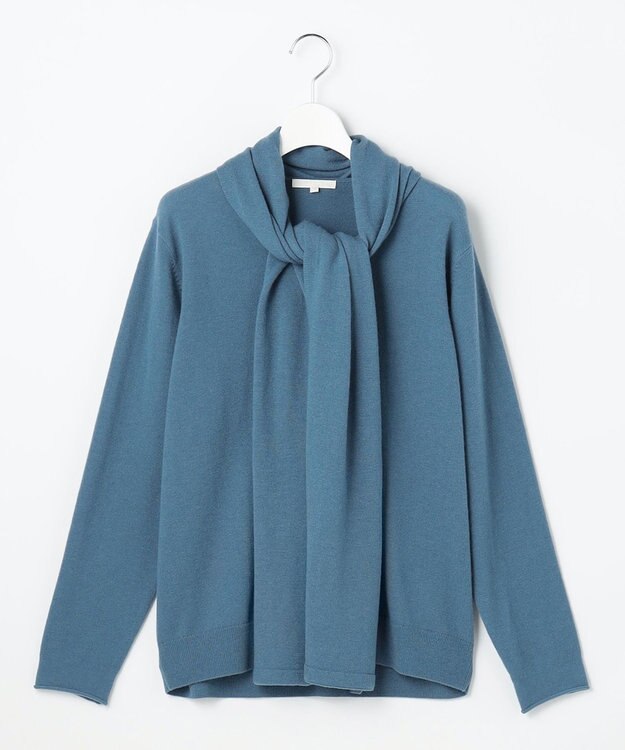 自由区 S 【SHIHOさん着用】ウールハイゲージVネック ニット ターコイズ