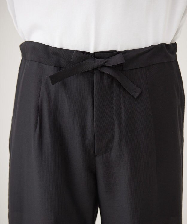 UNFILO MENS 【OCEANS web / YouTube 掲載】ライトウェイトシアー イージーテーパードパンツ ブラック