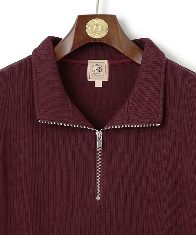 J.PRESS MEN 【J.PRESS PREMIUM JERSEY】ハーフジップ トレーナー ワイン系