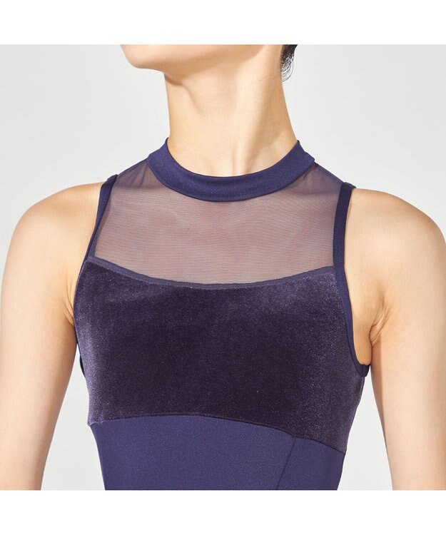 Chacott ハイネックレオタード ヴァイオレット