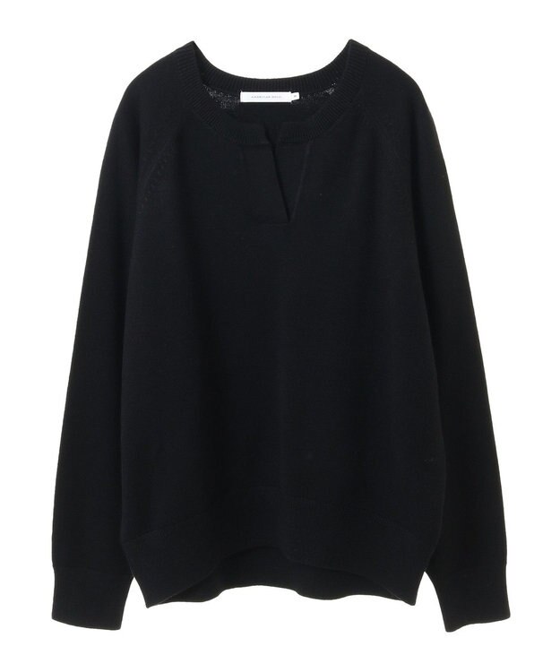 AMERICAN HOLIC バイパチカフタンネックラグランニットプルオーバー Black