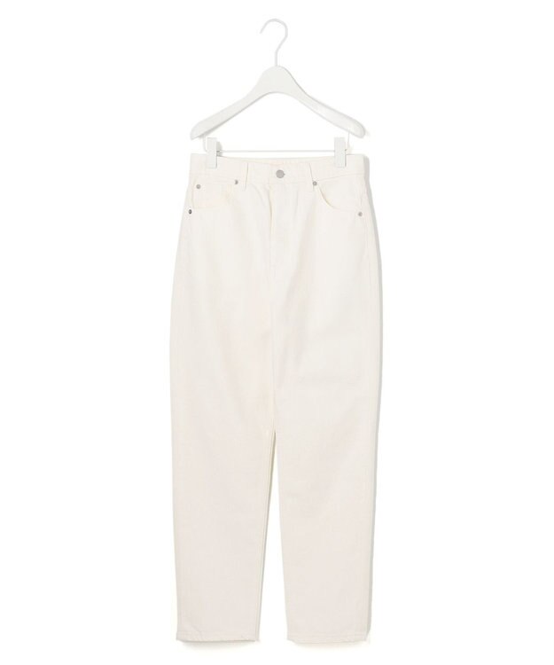 ICB L 【洗える】 ウォーターリサイクルテーパードデニム オフホワイト系