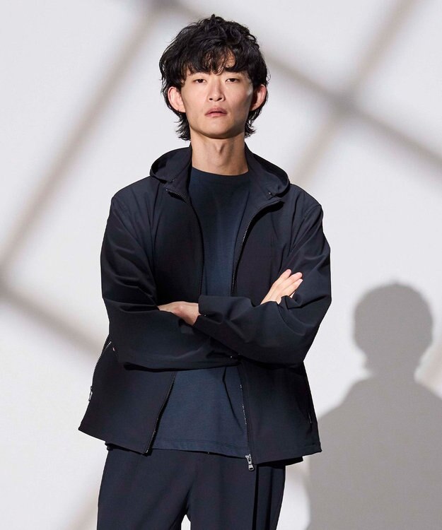 JOSEPH HOMME 【WEB限定】【新素材 / 新型】サマーヴェールストレッチ　フード付きブルゾン ネイビー系