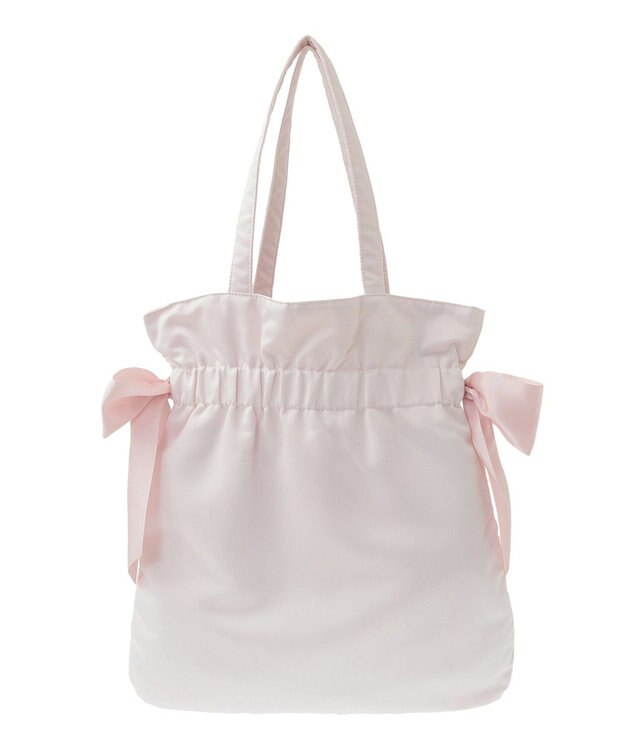 Maison de FLEUR ダブルリボンギャザートートバッグ Pink