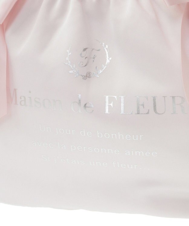 Maison de FLEUR ダブルリボンギャザートートバッグ Pink