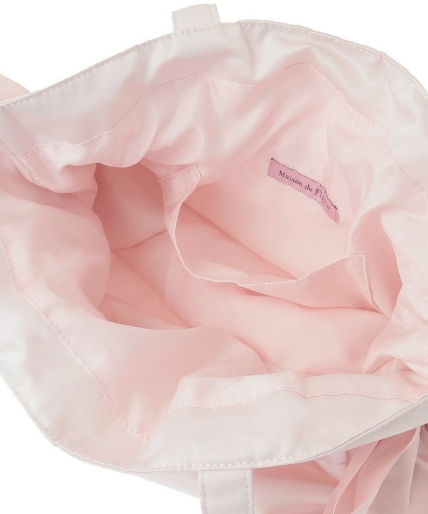 Maison de FLEUR ダブルリボンギャザートートバッグ Pink
