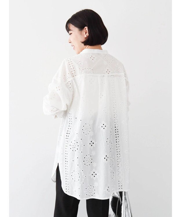 Green Parks ・ＳＵＧＡＲ　ＳＰＯＯＮ　刺繍レースシャツチュニック Off White
