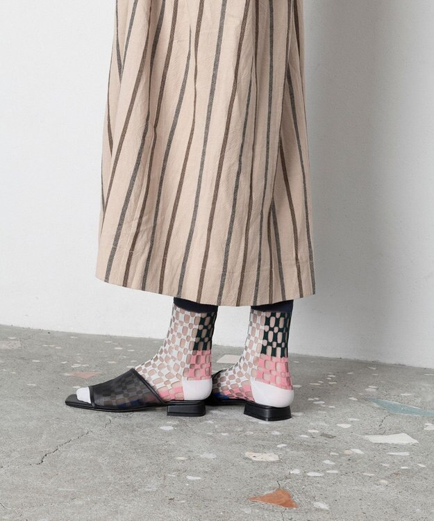 TRICOTE スクエアパターンソックス 94L.GRAY